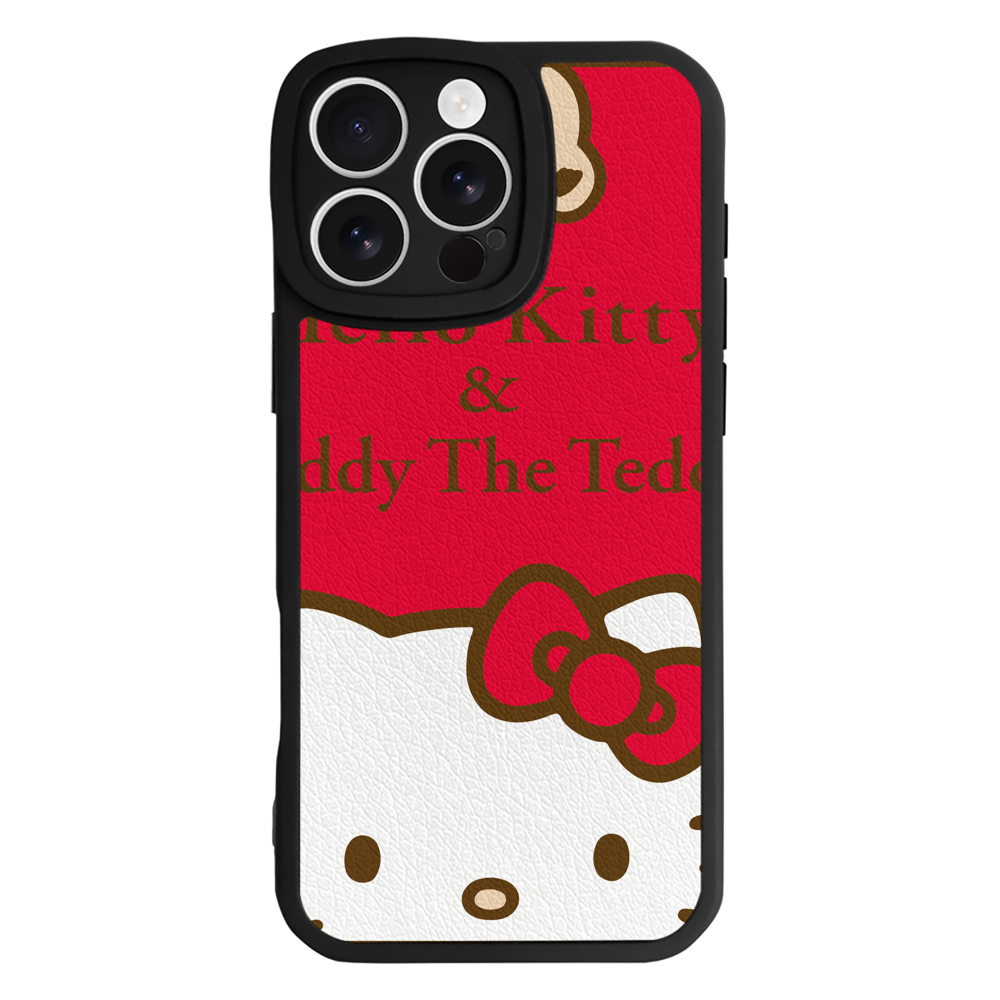 （画像用） Hello Kitty ハローキティ 【iPhone 16シリーズ対応】シリコンスマホケース（レザー調） 材質：シリコン